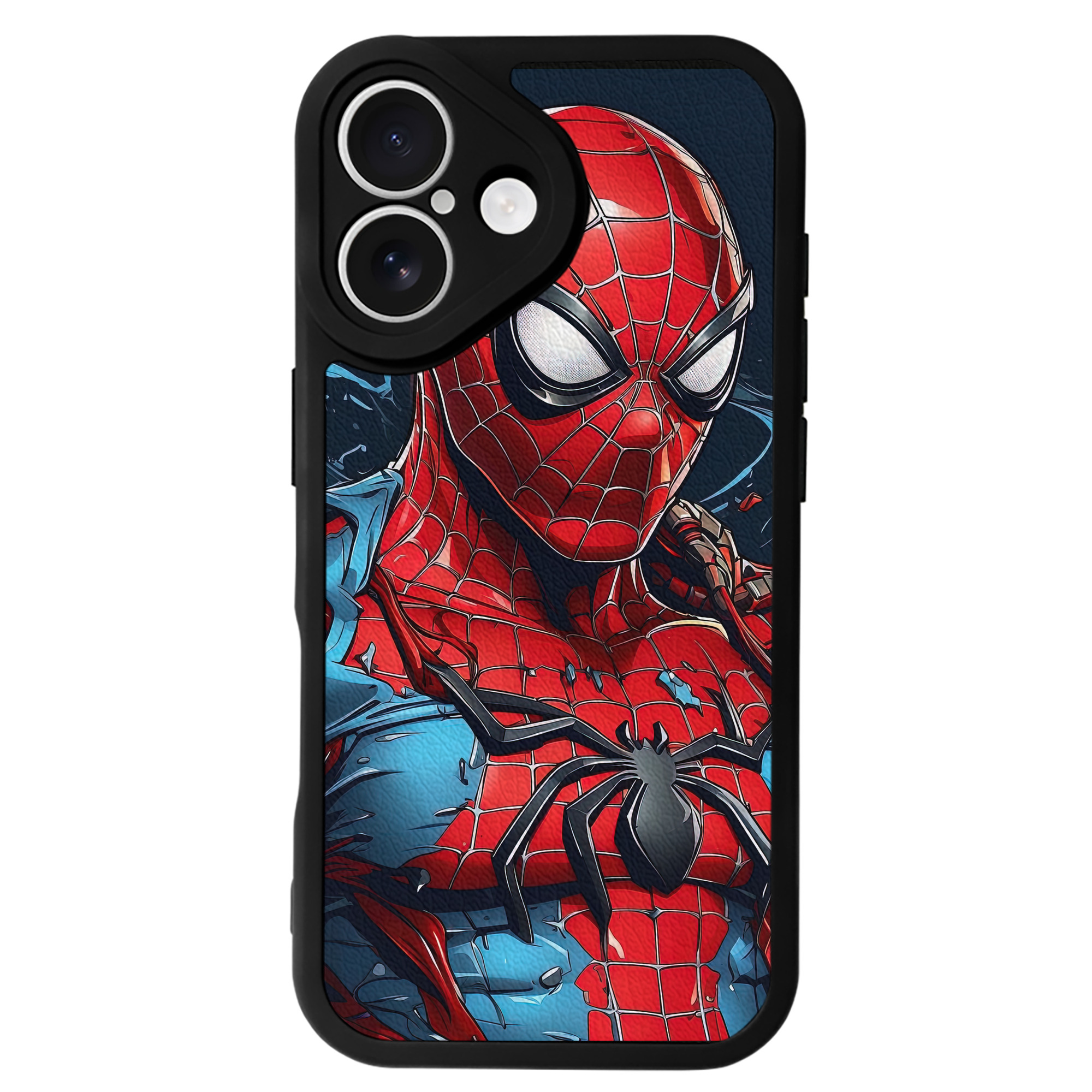 Spider Man スパイダーマン 【iPhone 16シリーズ対応】シリコンスマホケース（レザー調） 材質：シリコン